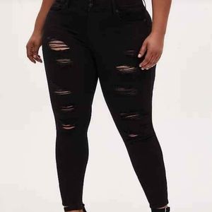 Torrid Bombshell Ripped Skinny Jeans